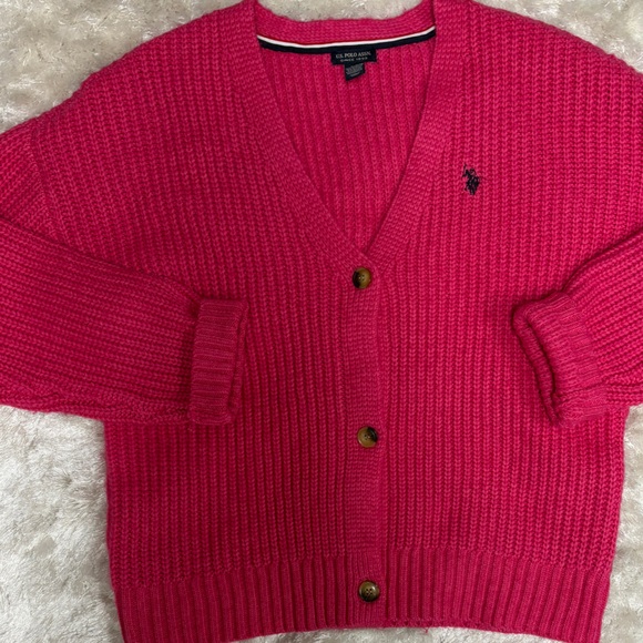 Cozy Pink Fuchsia Fuzzy Knit Cardigan -Women’s XL -Great condition - Picture 2 of 6